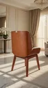 Ver imagem 5 de Cadeira de Jantar Lumatê Decor Milão - 1 Unidade Liso Marrom-Escuro Branco