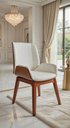 Ver imagem 4 de Cadeira de Jantar Lumatê Decor Milão - 1 Unidade Liso Marrom-Escuro Branco