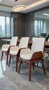 Ver imagem 6 de Cadeira de Jantar Lumatê Decor Milão - 1 Unidade Liso Marrom-Escuro Branco