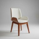 Ver imagem 3 de Cadeira de Jantar Lumatê Decor Milão - 1 Unidade Liso Marrom-Escuro Branco