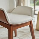 Ver imagem 7 de Cadeira de Jantar Lumatê Decor Milão - 1 Unidade Liso Marrom-Escuro Branco