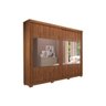Guarda Roupa Casal 2 Portas de Correr e 4 Gavetas ec/ 2 Espelhos e Pés Blumenau Cacau - Panan - 5