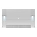 Ver imagem 3 de Painel Com Suporte Tv 60" E 2 Leds Vegas Multimóveis V3677 Branco Branco