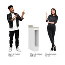 Ver imagem 4 de Nicho Toalheiro Milla Mdf Branco 20cm Carraro