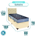 Ver imagem 3 de Kit Cama Box Bau + Cabeceira + Colchão Solteiro Molas Ensacadas - Petrus - Paropas