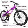 Bicicleta Aro 26 Vmaxx Viking Tuff 25 Freeride Shimano 21v Disc - Rosa/Amarelo - 3