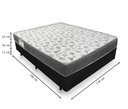 Ver imagem 3 de Cama Box Casal 138 Tecido Sintético Preto com Colchão De Espuma - D33 Ortobom ISO 100