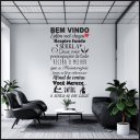 Ver imagem 1 de Adesivo de Parede Decorativo Frase Motivacional Bem Vindo Fisioterapia