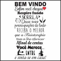 Adesivo de Parede Decorativo Frase Motivacional Bem Vindo Fisioterapia - 2