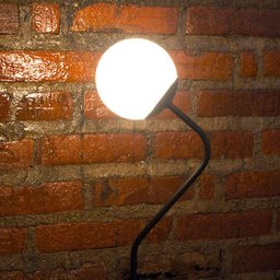 Luminária de Coluna Abajur Piso Chão Globo - Koma - Preto - 3103-3 - 2