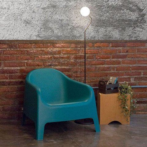 Luminária de Coluna Abajur Piso Chão Globo - Koma - Preto - 3103-3