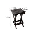 Ver imagem 5 de Jogo de Mesa Dobravel de Madeira 60cm Redondo com 4 Banquinhos Dobraveis Preto