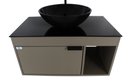 Ver imagem 4 de Gabinete Armário Banheiro 60cm Cuba Redonda Preta