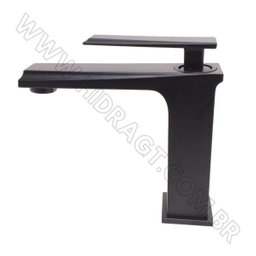 Torneira Banheiro Monocomando Luxo Com Alavanca Preto Fosco Black Matte - 5