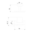 Ver imagem 2 de Cabide Duplo Para Toalha De Rosto E Banho Black Matte Preto Fosco V-2680-H