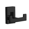Cabide Duplo Para Toalha De Rosto E Banho Black Matte Preto Fosco V-2680-H - 1