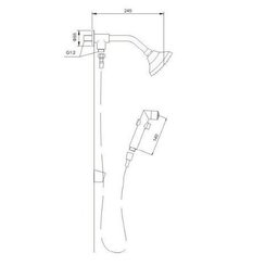 Ducha Chuveiro com Desviador Metal Cromado para Uso Aquecedor - 4