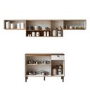 Ver imagem 3 de Cozinha Compacta Essência Frizz 8 Portas 1 Gaveta 100% Mdf Cm0116 Cinamomo Fosco/branco - Genialflex