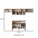 Ver imagem 4 de Cozinha Compacta Essência Frizz 8 Portas 1 Gaveta 100% Mdf Cm0116 Cinamomo Fosco/branco - Genialflex