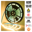 Ver imagem 1 de Fita 240 Led's 110v 10 Metros Ip20 3528 22w 3000k Liga Direto