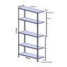 Estante Aço Multiuso 175x80x28cm 5 Prateleiras até 20Kg para Bandeja Eaf005 - Elite Aço - Branco - 3