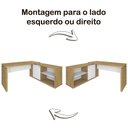 Ver imagem 4 de Mesa Escrivaninha Smart 1 Porta 2 Prateleiras Olmo/branco - Artany Móveis