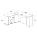Ver imagem 3 de Mesa Escrivaninha Smart 1 Porta 2 Prateleiras Olmo/branco - Artany Móveis