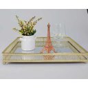 Ver imagem 2 de bandeja imperial espelhada para casa decoração linda mesa