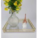 Ver imagem 3 de bandeja imperial espelhada para casa decoração linda mesa