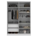 Ver imagem 4 de Guarda-Roupa Casal 100% MDF com 4 Portas e 2 Gavetas Casuá Branco