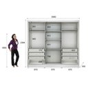 Ver imagem 5 de Guarda Roupa Casal com Espelho 3 Portas 6 Gavetas - Arezzo Plus-branco - Móveis Novo Horizonte