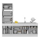 Ver imagem 3 de Armário De Cozinha Compacta Mp2113.964 Branco/preto