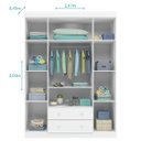 Ver imagem 2 de Jogo Quarto Infantil - Guarda-roupa e Cômoda - Branco