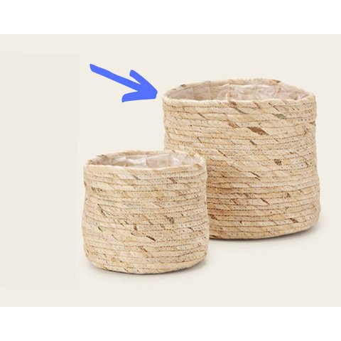Cachepot em Fibra Natural 14946 G Mart