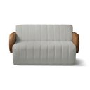 Ver imagem 2 de Sofá 2 Lugares Decorativo 148cm Túlio Sintético Pu e Bouclê K01 - D’Rossi