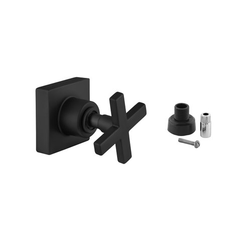 Acabamento Registro Cruzeta Preto Chuveiro Padrão Docol