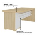 Ver imagem 7 de Mesa Escritorio 4 Gavetas 180x80 cm e Armario Arquivo 4 Gavetas 132x47 cm Carvalho Branco Artany