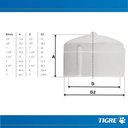 Ver imagem 4 de Cap Tampão Soldável Roscável PVC Branco Para Tampar Canos Tubos Água Fria 1/2” Polegada 20mm