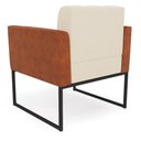 Ver imagem 3 de Poltrona Base Industrial Preto Kit 2 Elisa Nozes-linho Bege A19 D03 - D'Rossi