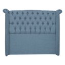 Ver imagem 1 de Cabeceira Estofada Sienna Para Cama Box Queen 160 Cm Linho Azul - LM DECOR