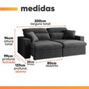 Ver imagem 3 de Sofá Retrátil e Reclinável 2 Lugares 2m Córdoba