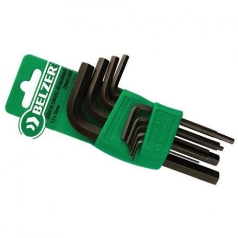 Jogo de Chave Allen Curta de 1,5 a 10 mm com 9 peças Belzer 220407SBR - 3