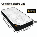 Ver imagem 7 de Colchão Solteiro D28 17cm Espuma Premium Bordado Alta Qualidade Conforto e Economia