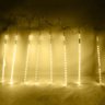 Cascata Snow Fall Chuva de Neve Pisca Pisca Natal 8 Tubos 320 Leds Natalino Branco Quente - 5