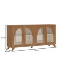 Ver imagem 4 de Balcão Buffet Murano 4 Portas com Vidro Cinamomo/off White - Artely