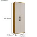 Ver imagem 5 de Armário Multiuso 2 Portas Caio Chf Móveis Cinamomo com Off White