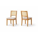 Ver imagem 3 de Sala de Jantar de 6 Lugares Slim Pequim Móveis Mundial Mel/off White/cinza