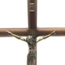 Ver imagem 3 de CRUCIFIXO DE MESA E PAREDE MEDALHA SÃO BENTO PRATA VELHA 26 CM
