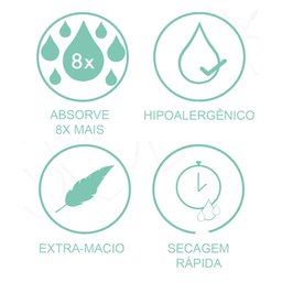 Toalha Bebê 0,80x1,00 Comfort Power Sec Branco - 4
