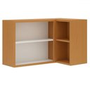Ver imagem 3 de Armário Aéreo Cozinha de Canto 2 Portas 100% Mdf 1023 Freijó/off White - Genialflex